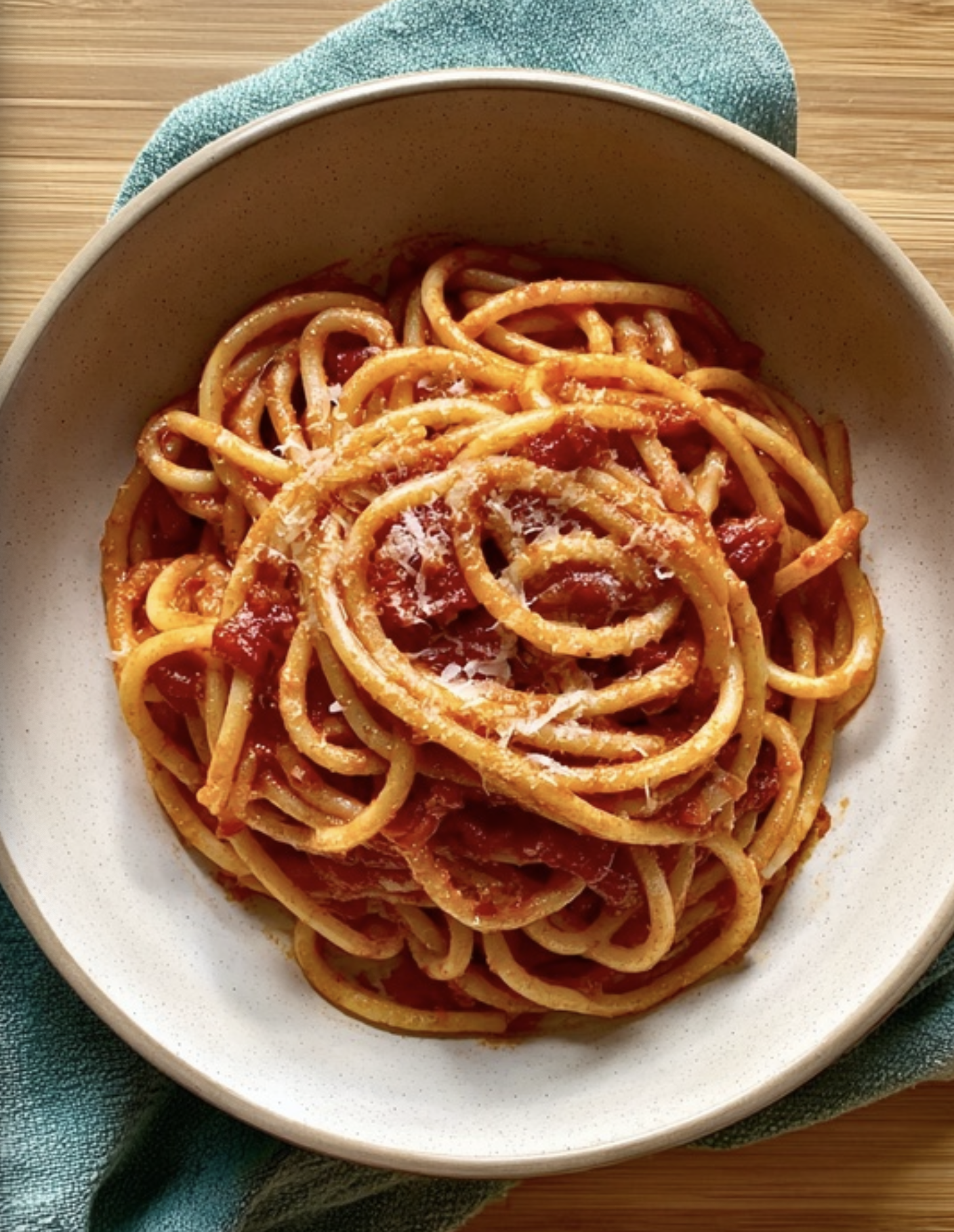Pasta with Meat and Tomato Sauce (Bucatini All'Amatriciana) — Vanlife Eats