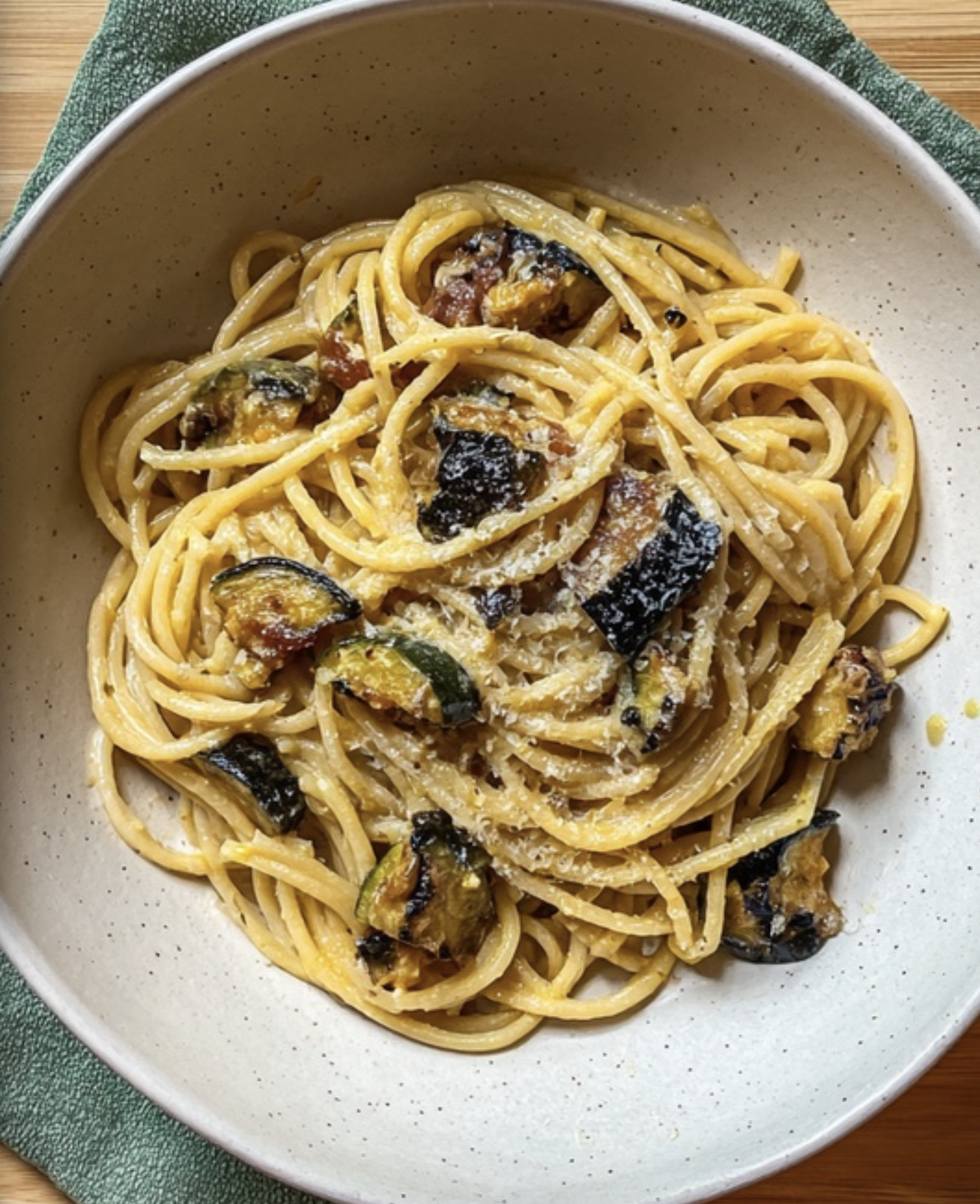 Vegetarian Courgette Carbonara (Carbonara Estiva) — Vanlife Eats